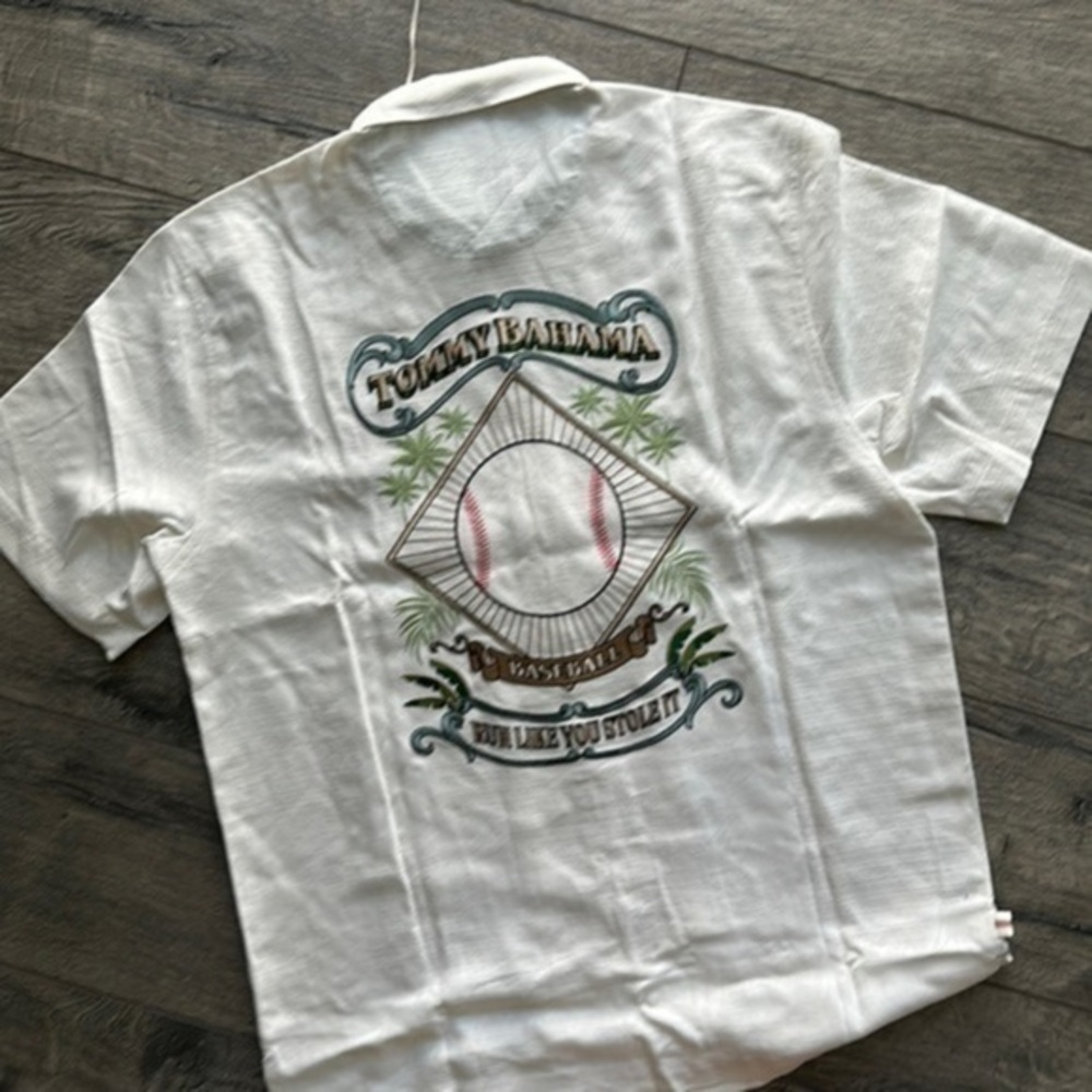 NWT MLB Chicago Cubs shirt Tommy Bahama silk size medium men’s baseball
